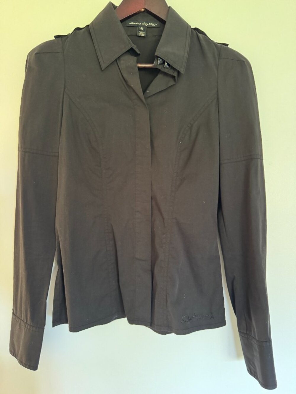 SANDRA ANGELOZZI BUTTON TOP SHIRT Size 32